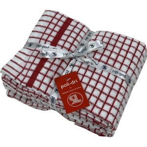 Lamont Tea Towels Pack Of 3 Red Check Poli Dri 100% Cotton Kitchen Drying Towel Lamont Tea Towels Pack Of 3 Red Check Poli Dri 100% Cotton Kitchen Drying Towel
