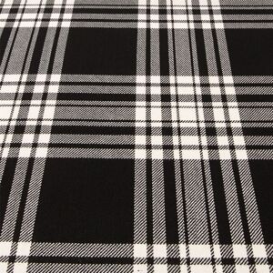I Luv Ltd 10oz Light Weight Fabric Material Menzies Black White Modern Tartan 1 Metre I Luv Ltd 10oz Light Weight Fabric Material Menzies Black White Modern Tartan 1 Metre