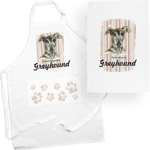Purely Home Greyhound Tea Towel & Apron Set - Dogs & Paw Prints Kitchen Linens Gifts Purely Home Greyhound Tea Towel & Apron Set - Dogs & Paw Prints Kitchen Linens Gifts