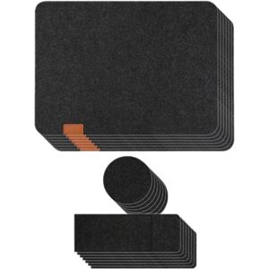 Sodial 3x(7 Set Washable Felt Placemats Table Mats Glass Fork Coasters Cutlery6210 Sodial 3x(7 Set Washable Felt Placemats Table Mats Glass Fork Coasters Cutlery6210