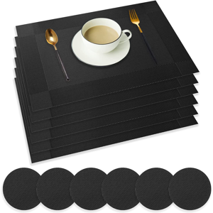 Does Not Apply Placemats Set Of 6, Pvc Place Mats And Coasters Washable Non-Slip Heat Resistant Does Not Apply Placemats Set Of 6, Pvc Place Mats And Coasters Washable Non-Slip Heat Resistant