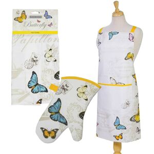 Burgon & Ball Eddingtons - Butterfly - Cotton Apron, Tea Towel & Single Oven Glove Set Burgon & Ball Eddingtons - Butterfly - Cotton Apron, Tea Towel & Single Oven Glove Set