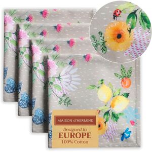 Maison D' Hermine Cloth Napkins Set Of 4 100% Cotton Everyday Reusable Square N Maison D' Hermine Cloth Napkins Set Of 4 100% Cotton Everyday Reusable Square N