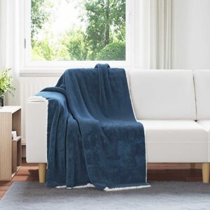 Vidaxl Throw Blanket Navy Blue 130 X 150 Cm Fleece Vidaxl Throw Blanket Navy Blue 130 X 150 Cm Fleece