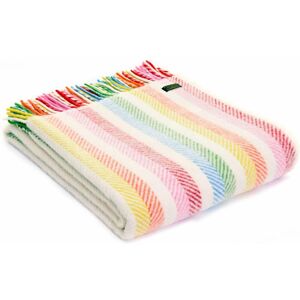 Tweedmill Textiles 100% Wool Sofa Bed Blanket British Rainbow Cream Stripe Throw Tweedmill Textiles 100% Wool Sofa Bed Blanket British Rainbow Cream Stripe Throw