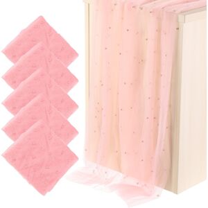 Uxcell 5pcs Pink Table Runner 63 X 120 Inch Pearl Table Cloth Wedding Decor Uxcell 5pcs Pink Table Runner 63 X 120 Inch Pearl Table Cloth Wedding Decor