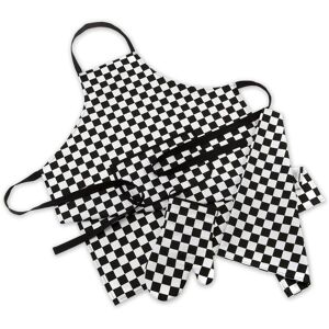 Mad About Cooking Joblot 6 X Cooking 3 Piece Chef Set Black White Check Apron Tea Towel Gauntlet Mad About Cooking Joblot 6 X Cooking 3 Piece Chef Set Black White Check Apron Tea Towel Gauntlet