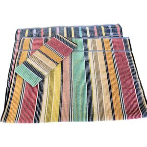 Missoni Home Hand + Bath Towel Set Cotton Knitted Bands Tommaso 100 Missoni Home Hand + Bath Towel Set Cotton Knitted Bands Tommaso 100