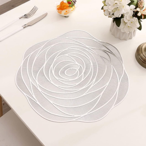 Does Not Apply 4 Pack Rose Placemats Table Mats Set Washable Pvc Non-Slip Heat Resistant Table Does Not Apply 4 Pack Rose Placemats Table Mats Set Washable Pvc Non-Slip Heat Resistant Table