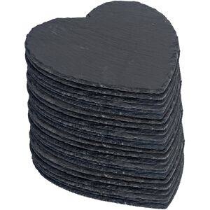 Argon Tableware 24x Heart Slate Placemats 25cm Natural Rustic Dining Table Place Mats Set Argon Tableware 24x Heart Slate Placemats 25cm Natural Rustic Dining Table Place Mats Set