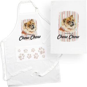 Purely Home Chow Chow Tea Towel & Apron Set - Dogs & Paw Prints Kitchen Linens Gifts Purely Home Chow Chow Tea Towel & Apron Set - Dogs & Paw Prints Kitchen Linens Gifts