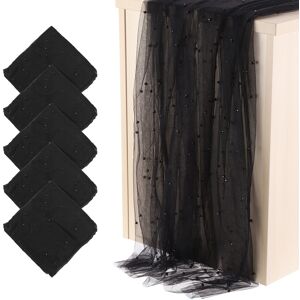 Uxcell 5pcs Black Table Runner 63 X 120 Inch Pearl Table Cloth Wedding Decor Uxcell 5pcs Black Table Runner 63 X 120 Inch Pearl Table Cloth Wedding Decor