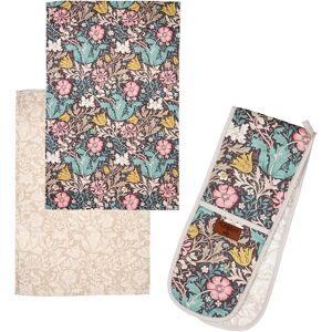 Dexam Morris & Co Compton Jewel Tea Towel (2 Pack) & Double Oven Glove Set Dexam Morris & Co Compton Jewel Tea Towel (2 Pack) & Double Oven Glove Set