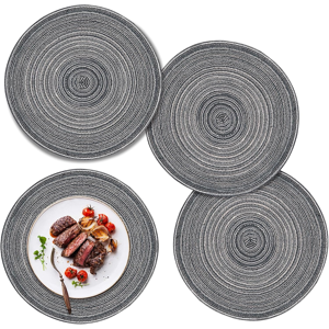 Does Not Apply Set Of 4 Placemats Round Washable 30 Cm Place Mats Braided Heat Resistant Place Does Not Apply Set Of 4 Placemats Round Washable 30 Cm Place Mats Braided Heat Resistant Place