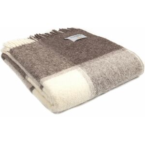 Tweedmill Textiles Ltd Tweedmill Textiles Knee Rug 100% Wool Sofa Blanket Block Check Jacob Brown Cream Tweedmill Textiles Ltd Tweedmill Textiles Knee Rug 100% Wool Sofa Blanket Block Check Jacob Brown Cream