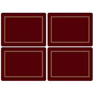 Portmeirion Home & Gifts Pimpernel Set Of 4 Classic Burgundy Placemats - Cork-Backed Table Mats With Hea Portmeirion Home & Gifts Pimpernel Set Of 4 Classic Burgundy Placemats - Cork-Backed Table Mats With Hea
