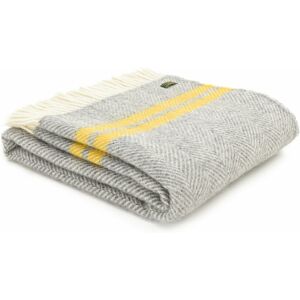 Tweedmill Textiles Ltd Tweedmill Textile 100%wool Throw Sofa Blanket Fishbone Silver Grey Yellow Stripe Tweedmill Textiles Ltd Tweedmill Textile 100%wool Throw Sofa Blanket Fishbone Silver Grey Yellow Stripe