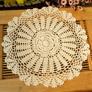 Does Not Apply Crochet Cotton Lace Table Placemats Doilies Value Pack, 4pc, Daisy, Beige, 13.7 Does Not Apply Crochet Cotton Lace Table Placemats Doilies Value Pack, 4pc, Daisy, Beige, 13.7