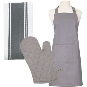 Dexam Love Colour Apron, Tea Towel & Gauntlet Set - Slate Grey Dexam Love Colour Apron, Tea Towel & Gauntlet Set - Slate Grey