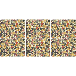 Portmeirion Home & Gifts Pimpernel Dancing Branches Placemats, Set Of 6,30.5 X Portmeirion Home & Gifts Pimpernel Dancing Branches Placemats, Set Of 6,30.5 X