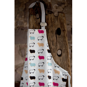 Hairy Coo Lovely Wooly Ewe Colourful Sheep 100% Cotton Cooking Apron Hairy Coo Lovely Wooly Ewe Colourful Sheep 100% Cotton Cooking Apron