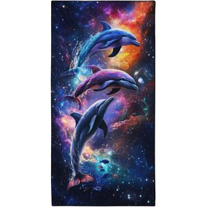 Yisumei Galaxy Dolphins Beach Towels For Adults Extra Large 180 X 90 Cm, Microfibre Lig Yisumei Galaxy Dolphins Beach Towels For Adults Extra Large 180 X 90 Cm, Microfibre Lig