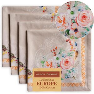Maison D' Hermine Cloth Napkins Set Of 4 100% Cotton Everyday Reusable Square N Maison D' Hermine Cloth Napkins Set Of 4 100% Cotton Everyday Reusable Square N
