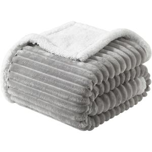 Cozyxworld Flannel Sherpa Blanket 520gsm, Heavyweight Soft Warm Reversible Throw With Stri Cozyxworld Flannel Sherpa Blanket 520gsm, Heavyweight Soft Warm Reversible Throw With Stri
