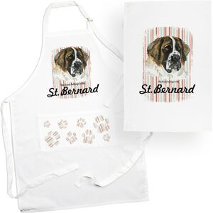 Purely Home St Bernard Tea Towel & Apron Set - Dogs & Paw Prints Kitchen Linens Gifts Purely Home St Bernard Tea Towel & Apron Set - Dogs & Paw Prints Kitchen Linens Gifts