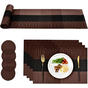 Does Not Apply Placemats Pvc Washable, Dining Table Mats Set Tear-Proof Heat Resistant, 4 X Pla Does Not Apply Placemats Pvc Washable, Dining Table Mats Set Tear-Proof Heat Resistant, 4 X Pla