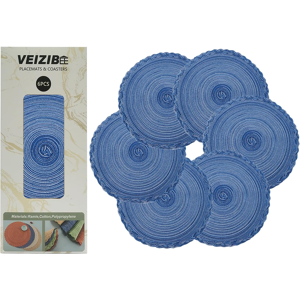 Does Not Apply Woven Round Placemats 6pcs 30cm, Heat Resistant Braided Table Mats, Washable Ant Does Not Apply Woven Round Placemats 6pcs 30cm, Heat Resistant Braided Table Mats, Washable Ant