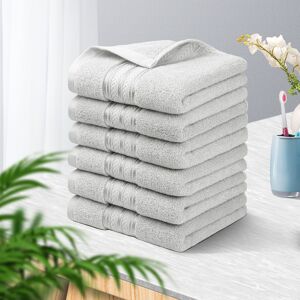 Piccocasa Luxury Hand Towels 100% Cotton 6 Pcs Absorbent Ringspun Face Towels Piccocasa Luxury Hand Towels 100% Cotton 6 Pcs Absorbent Ringspun Face Towels
