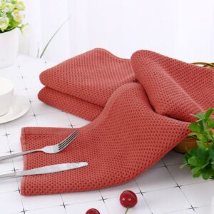 Piccocasa 4pcs 100% Cotton Waffle Dish Cloth Kitchen Tea Towel Set For Home Brick Red Piccocasa 4pcs 100% Cotton Waffle Dish Cloth Kitchen Tea Towel Set For Home Brick Red