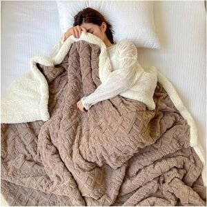 Nuodwell Sherpa Fleece Throw Blanket - Fluffy Fuzzy Double-Sided Soft Warm Jacquard Cora Nuodwell Sherpa Fleece Throw Blanket - Fluffy Fuzzy Double-Sided Soft Warm Jacquard Cora