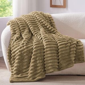 Bedelite Fluffy Fleece Twin Blanket - Brown Couch Throw Soft Cosy Warm Blankets Bedelite Fluffy Fleece Twin Blanket - Brown Couch Throw Soft Cosy Warm Blankets