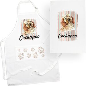 Purely Home Cockapoo Tea Towel & Apron Set - Dogs & Paw Prints Kitchen Linens Gifts Purely Home Cockapoo Tea Towel & Apron Set - Dogs & Paw Prints Kitchen Linens Gifts