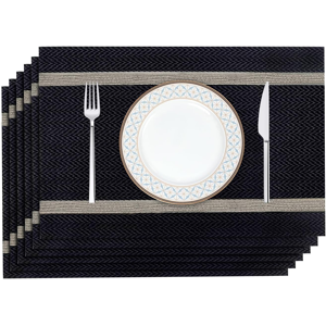 Does Not Apply Black Table Mats Set Of 6 Handmade Pvc Woven Placemats Rectangular Table Mats He Does Not Apply Black Table Mats Set Of 6 Handmade Pvc Woven Placemats Rectangular Table Mats He