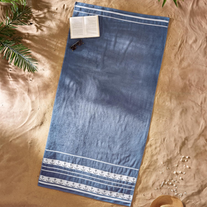 Does Not Apply Anchors 90x180cm Cotton Extra Large Beach Towel Blue Does Not Apply Anchors 90x180cm Cotton Extra Large Beach Towel Blue