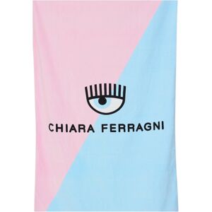 Chiara Ferragni Beach Towel A43014934 100% Cotton Sky Blue Man Chiara Ferragni Beach Towel A43014934 100% Cotton Sky Blue Man