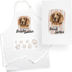 Purely Home Irish Setter Tea Towel & Apron Set - Dogs & Paw Prints Kitchen Linens Gifts Purely Home Irish Setter Tea Towel & Apron Set - Dogs & Paw Prints Kitchen Linens Gifts