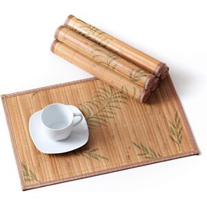 Lovecasa, Bamboo Placemat 6 Pcs, Washable Placemats, Non-Slip, Heat Resistant T Lovecasa, Bamboo Placemat 6 Pcs, Washable Placemats, Non-Slip, Heat Resistant T