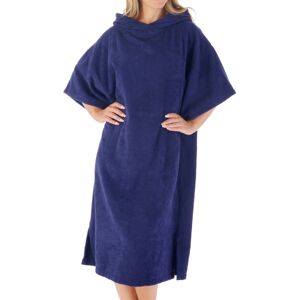 Slenderella Ladies Navy Cotton Towelling Cover Up Wearable Towel Changing Robe Slenderella Ladies Navy Cotton Towelling Cover Up Wearable Towel Changing Robe