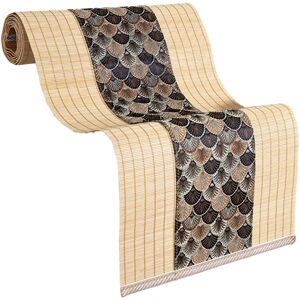 Sodial 2x(Asian Bamboo Table Runner Retro Table Mat Suitable For Kitchen, Dining5363 Sodial 2x(Asian Bamboo Table Runner Retro Table Mat Suitable For Kitchen, Dining5363