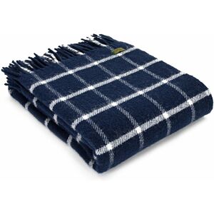 Tweedmill Textiles Ltd Tweedmill Textiles Knee Rug 100% Wool Throw Blanket Chequered Check Navy Blue Tweedmill Textiles Ltd Tweedmill Textiles Knee Rug 100% Wool Throw Blanket Chequered Check Navy Blue