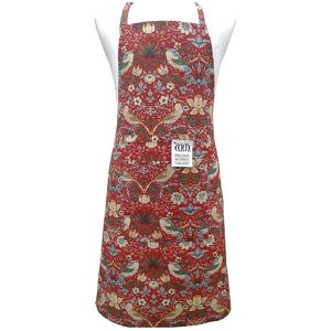 Le Chateau William Morris Red Strawberry Thief Red Cotton Kitchen Apron Le Chateau William Morris Red Strawberry Thief Red Cotton Kitchen Apron