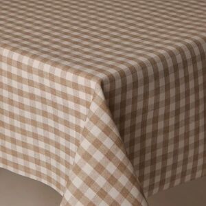Doreen Preston & Son Mirha Yarn Dyed Natural Check Acrylic Tablecloth Doreen Preston & Son Mirha Yarn Dyed Natural Check Acrylic Tablecloth