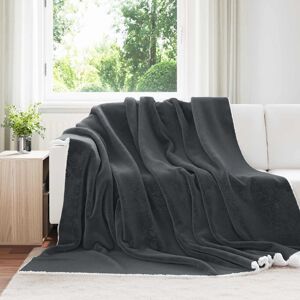 Vidaxl Throw Blanket Dark Grey 220 X 240 Cm Fleece Vidaxl Throw Blanket Dark Grey 220 X 240 Cm Fleece