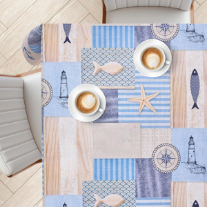 Does Not Apply Blue Pvc Table Cloth Wipe Clean Tablecloth With Maritime Fish Pattern - Square 5 Does Not Apply Blue Pvc Table Cloth Wipe Clean Tablecloth With Maritime Fish Pattern - Square 5