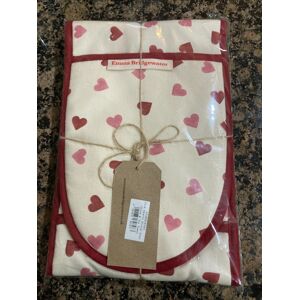 Emma Bridgewater Double Oven Glove & Tea Towel Set Pink Hearts Emma Bridgewater Double Oven Glove & Tea Towel Set Pink Hearts