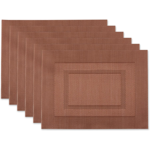 Does Not Apply Pvc Tabletop Collection Woven Indoor/outdoor, Placemat Set, 13x17.25, Cinnamon, Does Not Apply Pvc Tabletop Collection Woven Indoor/outdoor, Placemat Set, 13x17.25, Cinnamon,